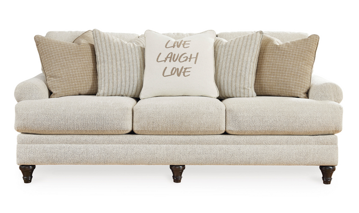 Ashley Valerani 3 Seater Fabric Sofa in Sandstone