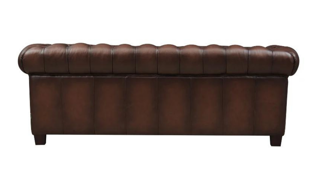 Versailles 2-Seater Leather Sofa With Rolled Arms-Jennifer Furniture