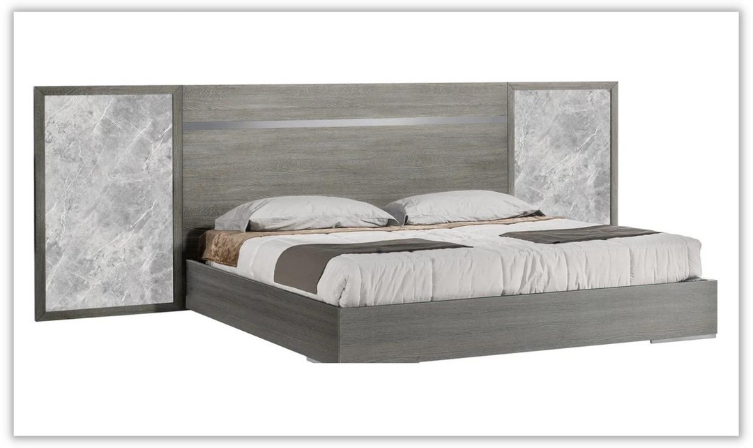 Jennifer Italia Victoria Premium Bed In Light Gray (Queen / King)