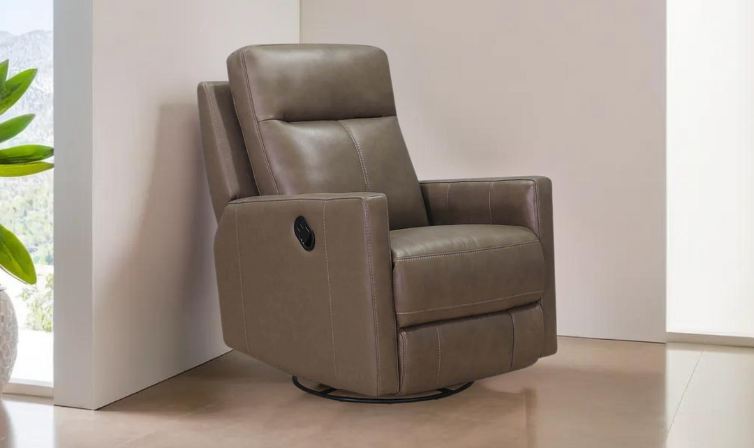 Vienna Manual Swivel Rocker Leather Recliner Chair