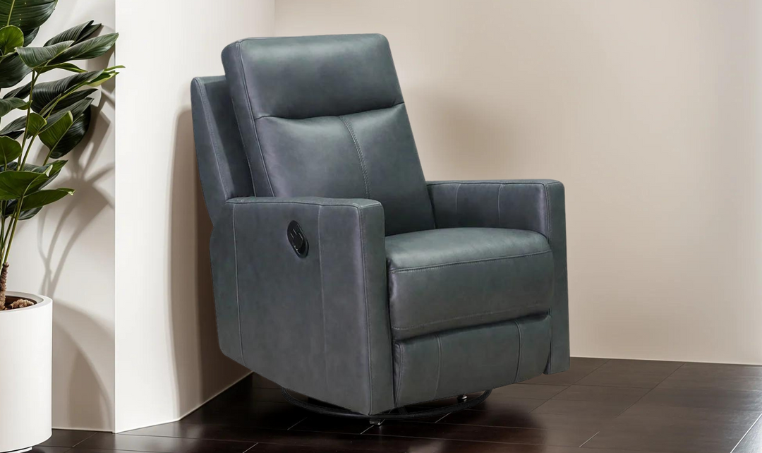 Vienna Manual Swivel Rocker Leather Recliner Chair