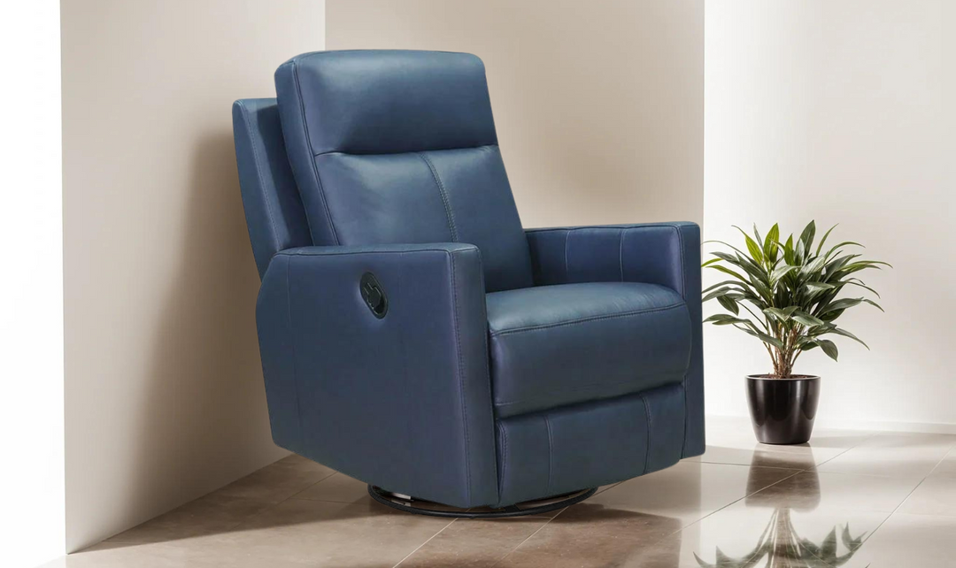 Vienna Manual Swivel Rocker Leather Recliner Chair