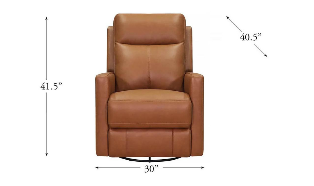 Vienna Manual Swivel Rocker Leather Recliner Chair