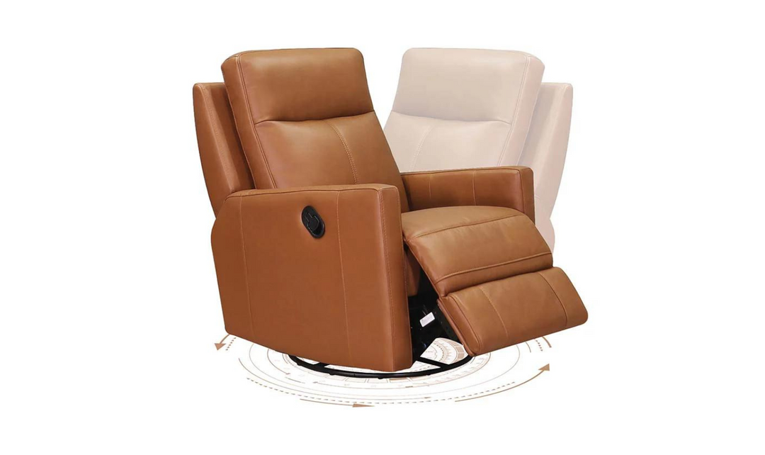 Vienna Manual Swivel Rocker Leather Recliner Chair