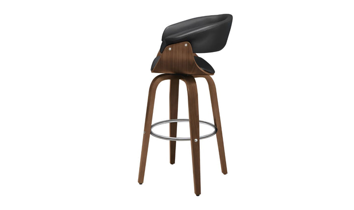 WOOD SWIVEL BAR STOOL