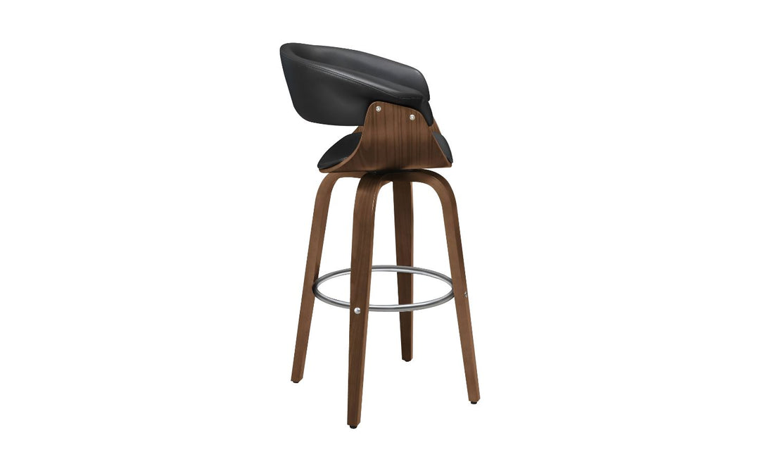 WOOD SWIVEL BAR STOOL