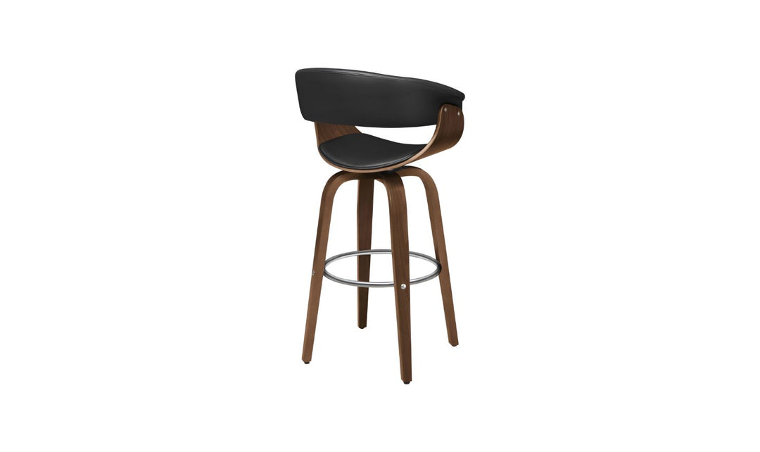 WOOD SWIVEL BAR STOOL