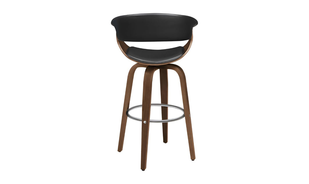 WOOD SWIVEL BAR STOOL