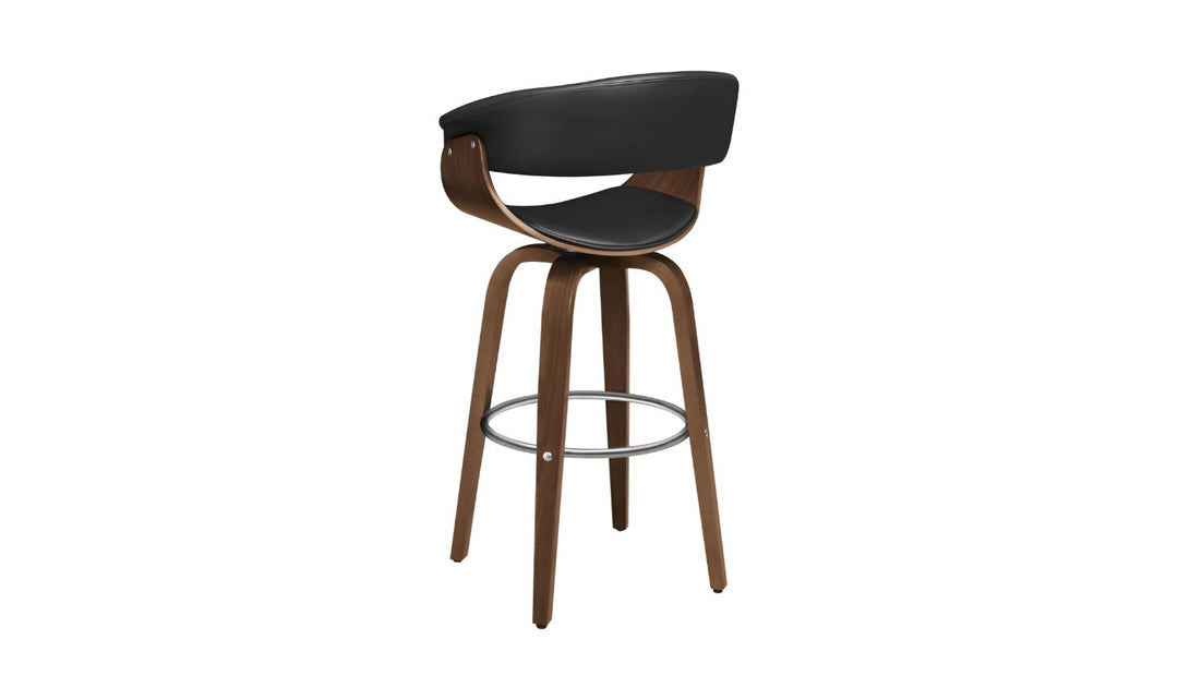 WOOD SWIVEL BAR STOOL