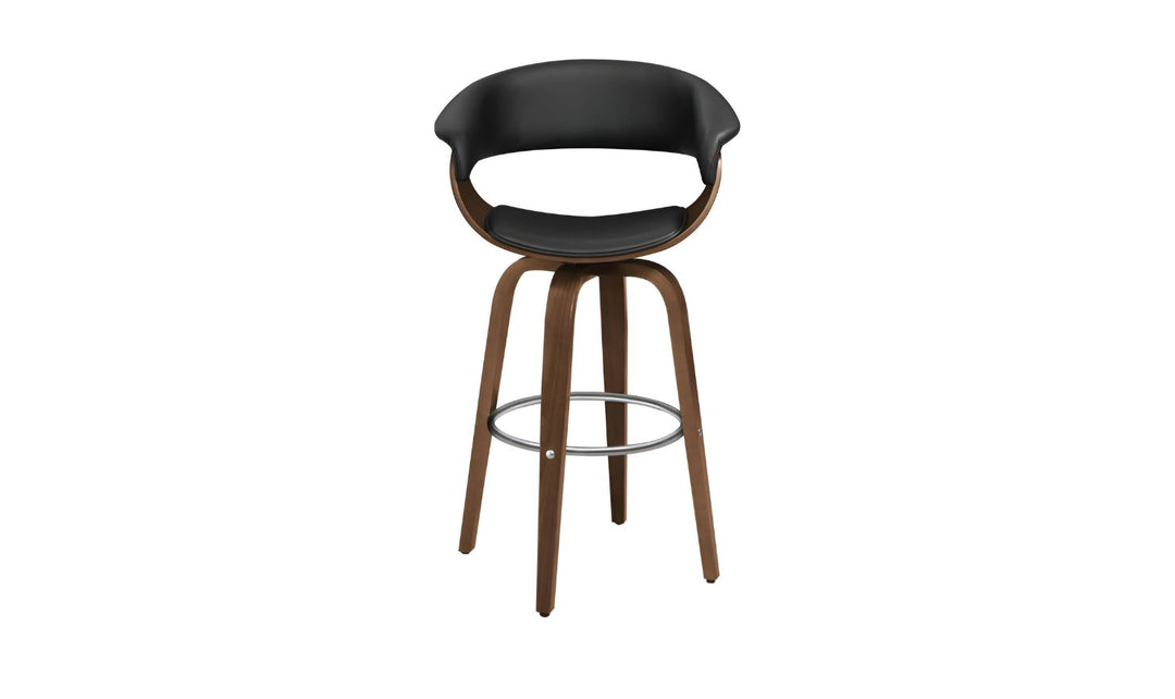 WOOD SWIVEL BAR STOOL