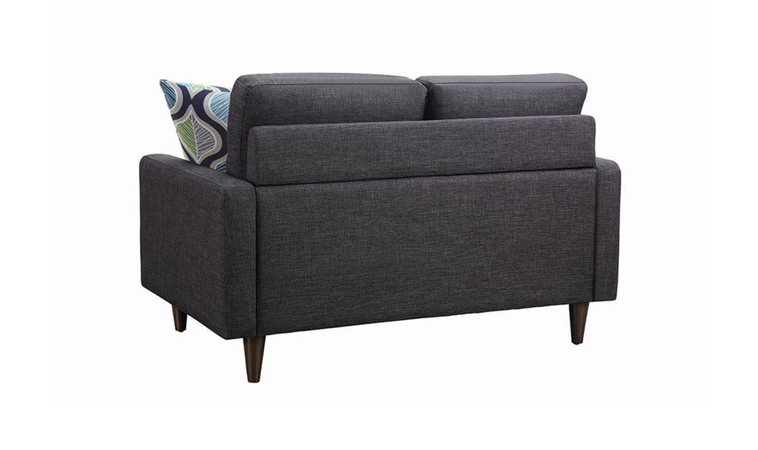 Coaster Furniture Watsonville Gray Fabric Loveseat with Tufted Back Cushions