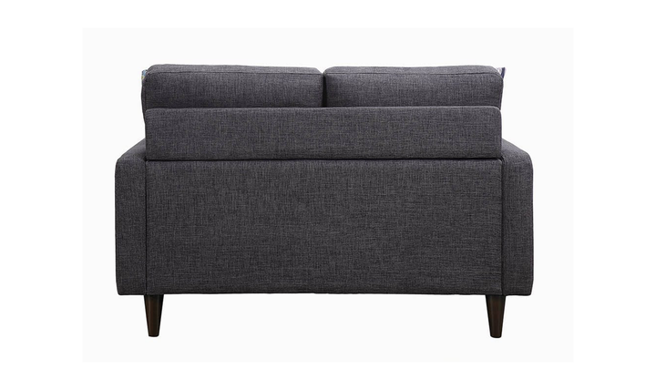 Coaster Furniture Watsonville Gray Fabric Loveseat with Tufted Back Cushions