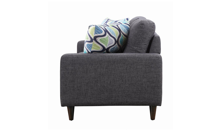 Coaster Furniture Watsonville Gray Fabric Loveseat with Tufted Back Cushions