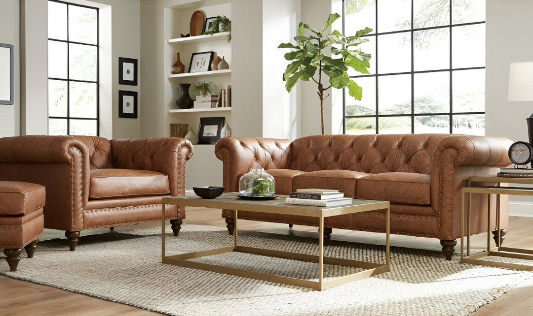 Winslow Leather sofa- jennifer furniture