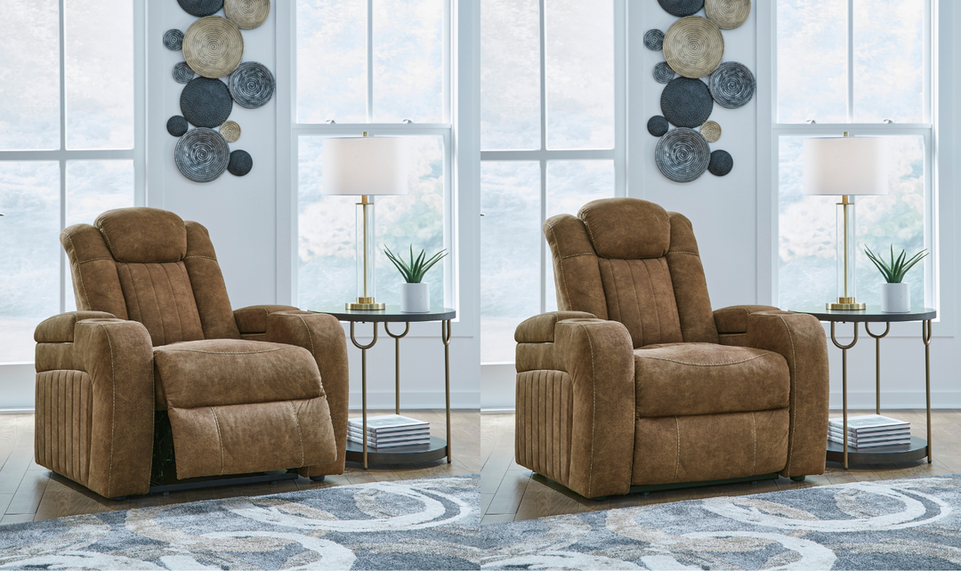 Wolfridge Leather Power Recliner Chair-Jennifer Furniture