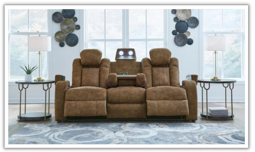 Wolfridge Leather Power Reclining Living Rom Set