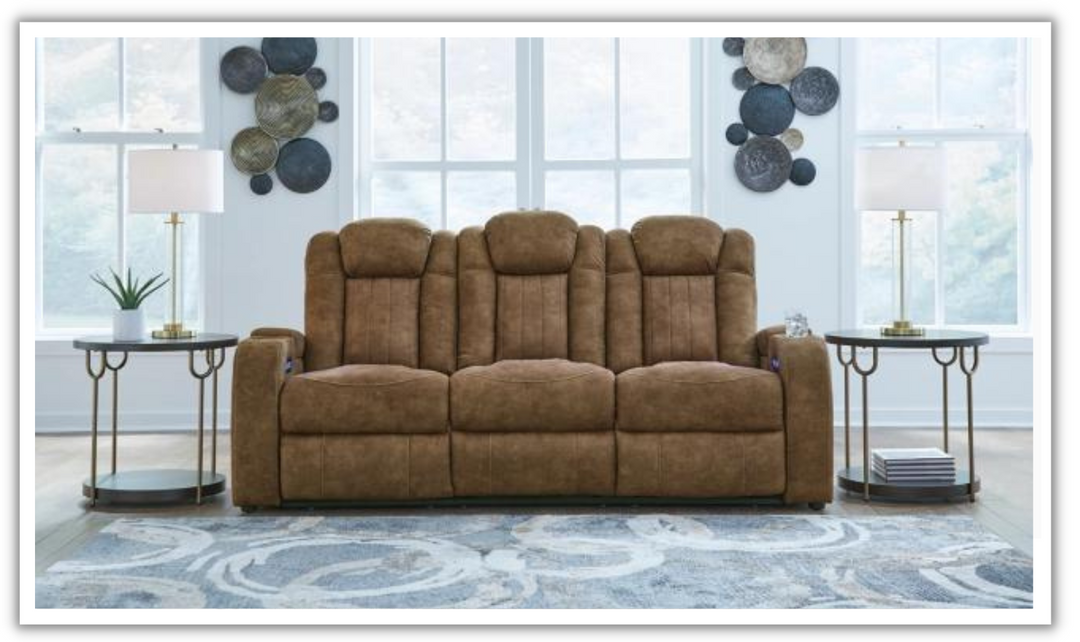 Wolfridge Leather Power Reclining Living Rom Set