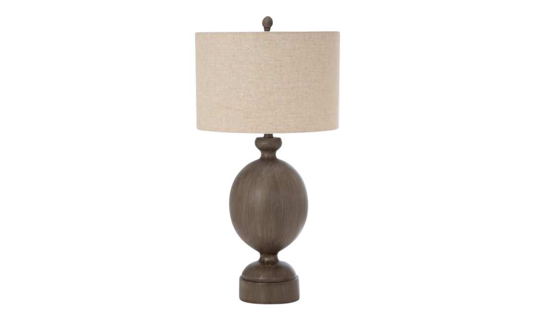 Wren 30" Distressed Brown Poly Table Lamp, (Set of 2)