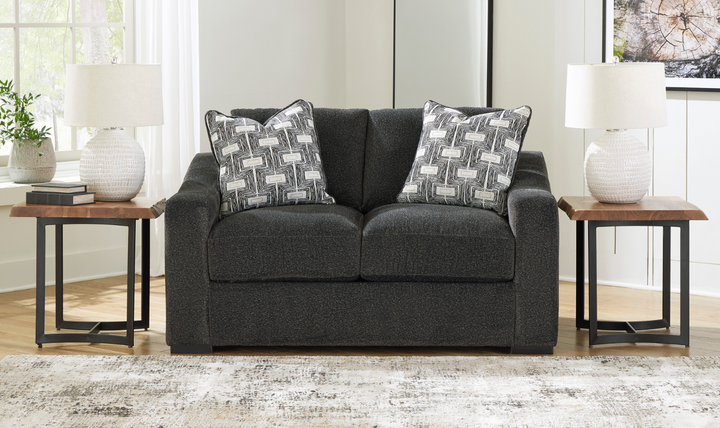 Wryenlynn 2-Seater Fabric Loveseat in With Accent pillows