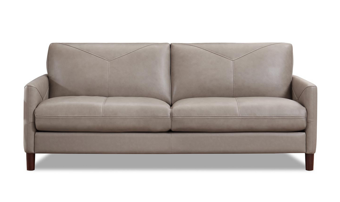 Yorkdale Leather 2-Seater Sofa With Track Arms-Jennifer Furniture