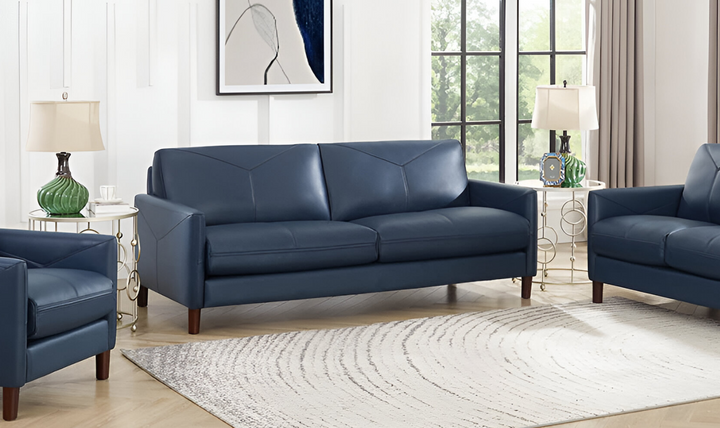 Yorkdale Leather 2-Seater Sofa With Track Arms-Jennifer Furniture