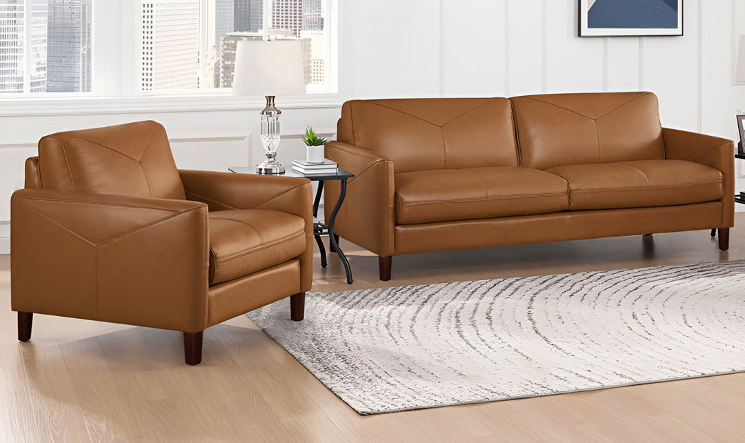 Yorkdale Leather Chair With Track Arms-Jennifer Furniture 