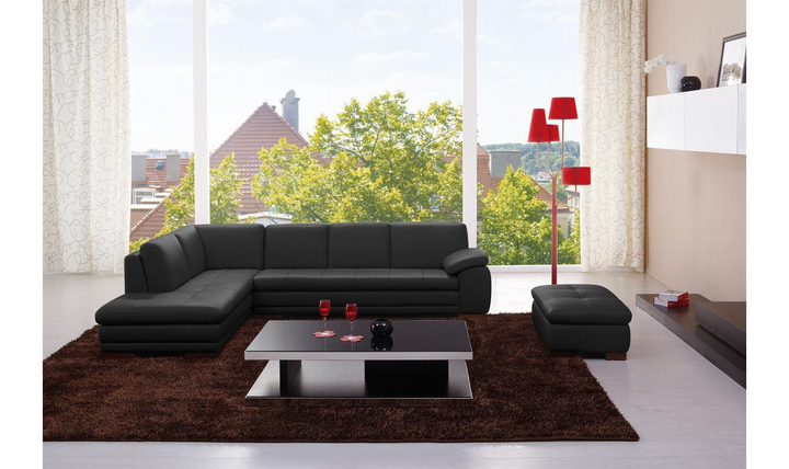 Eole L-Shaped Italian Leather Sectional Sofa