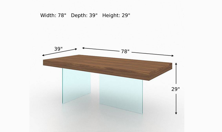 Jennifer Italia Astrolab Rectangle Modern Dining Table In Walnut - Jennifer Furniture