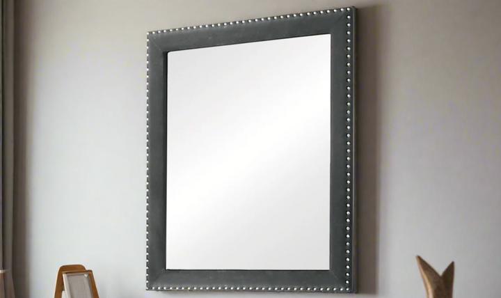 Coaster Furniture Melody Mirror with Velvet Upholstered Frame- Jennifer Furniture