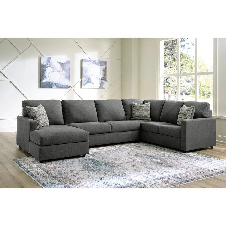 Ashley  Edenfield 3-Piece U-Shape Fabric Sectional with Chaise