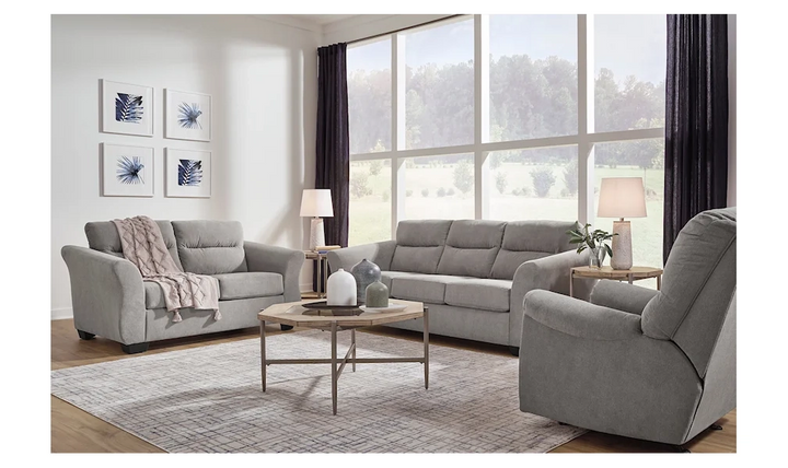 Miravel Fabric Living Room Set with Tapered Arms