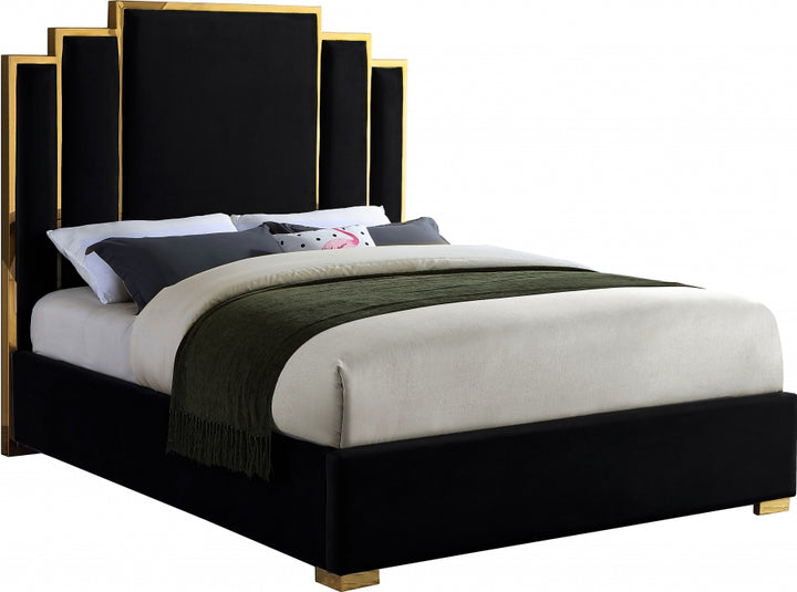 Hugo Velvet Bed-Beds-Jennifer Furniture