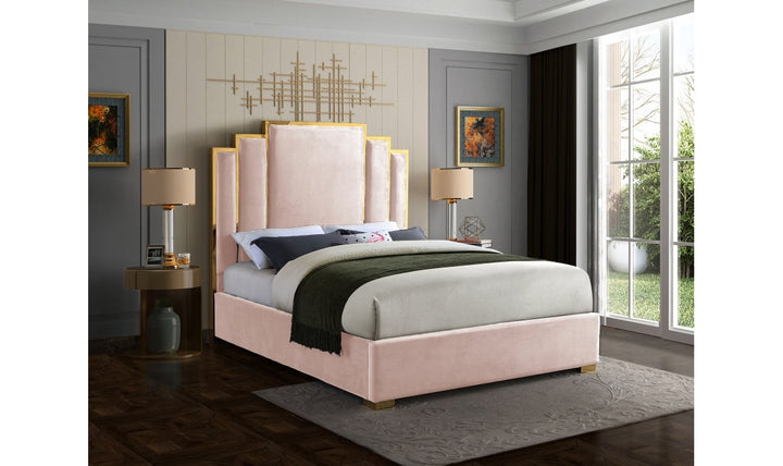 Hugo Velvet Bed-Beds-Jennifer Furniture