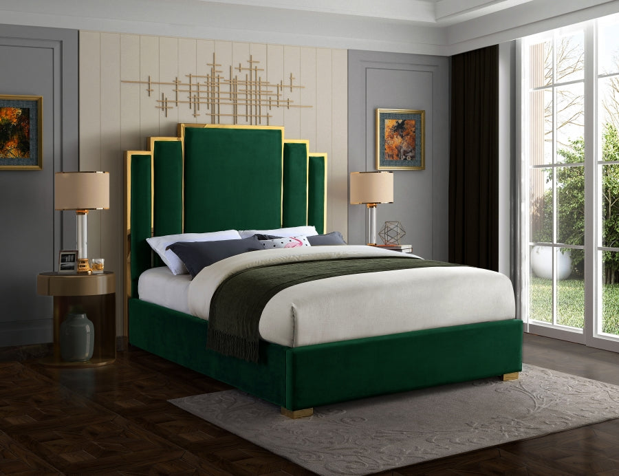 Hugo Velvet Bed-Beds-Jennifer Furniture