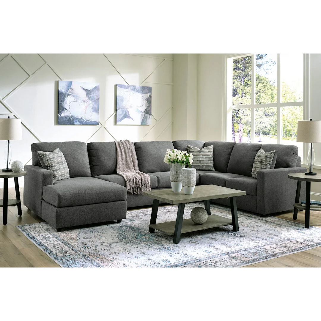 Ashley  Edenfield 3-Piece U-Shape Fabric Sectional with Chaise