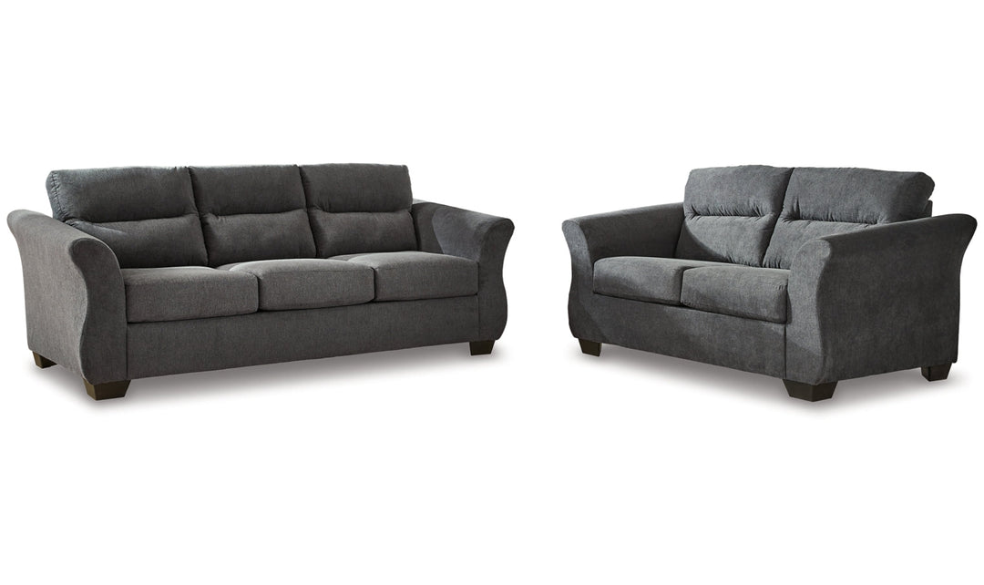 Miravel Fabric Living Room Set with Tapered Arms