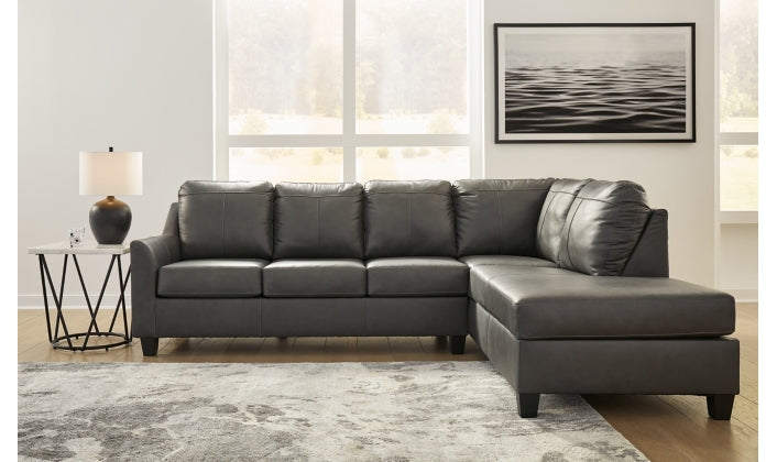 Valderno L-shaped Leather Sectional Sofa