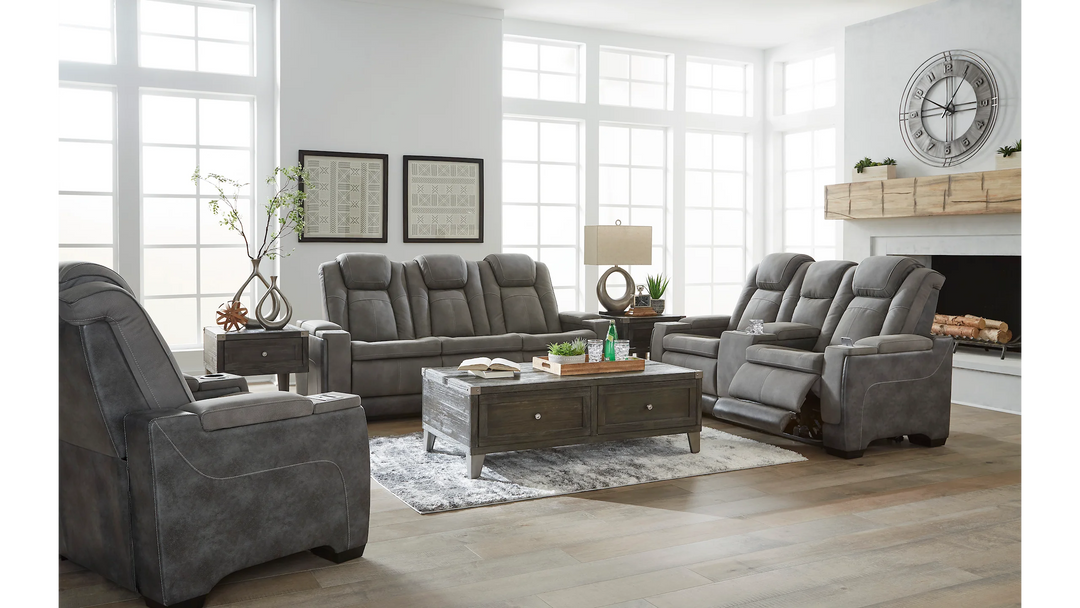 Ashley  Next Gen 3-Seater Leather Power Reclining Sofa