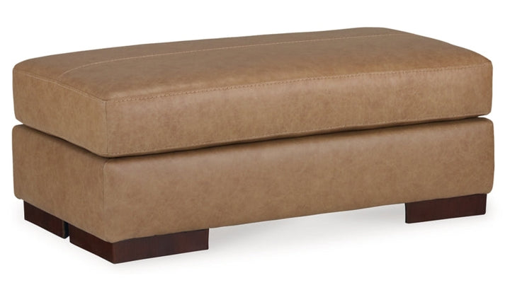 Lombardia Rectangle Firmly cushioned Ottoman in Leather