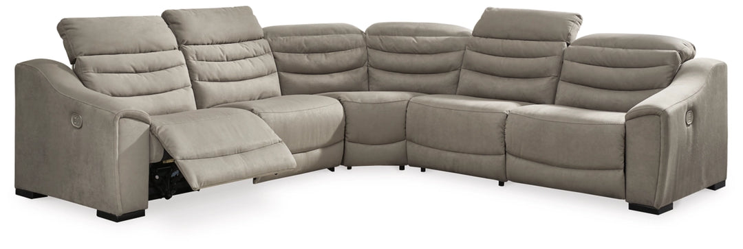 Ashley Next Gen Gaucho Power Recliner Sectional Sofa with Adjustable Headrest