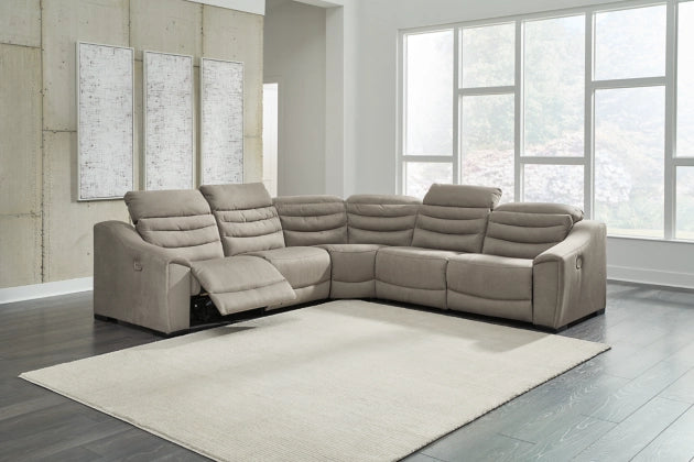 Ashley Next Gen Gaucho Power Recliner Sectional Sofa with Adjustable Headrest