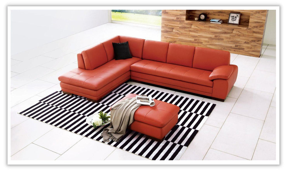 Ava Italian Leather Sectional Sofa