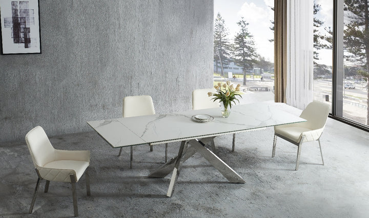 Carrara Extension Dining Table-Dining Tables-Jennifer Furniture