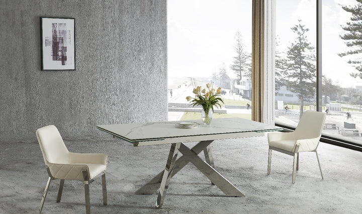 Carrara Extension Dining Table-Dining Tables-Jennifer Furniture