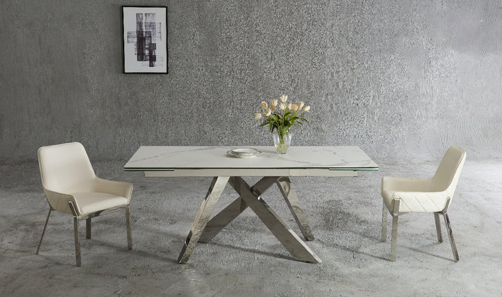 Carrara Extension Dining Table-Dining Tables-Jennifer Furniture