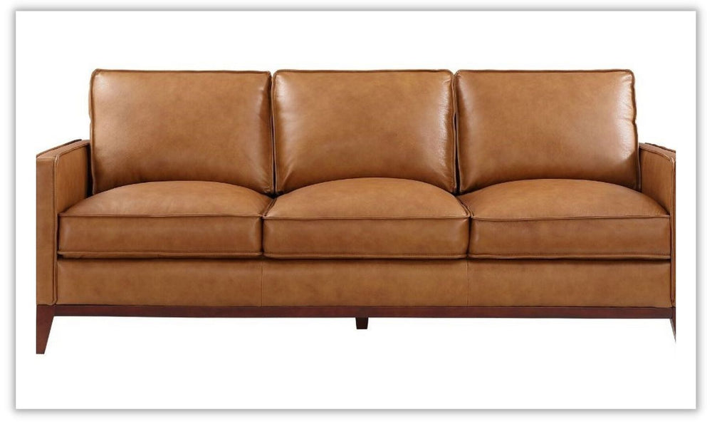 Newport Leather Sofa in Camel