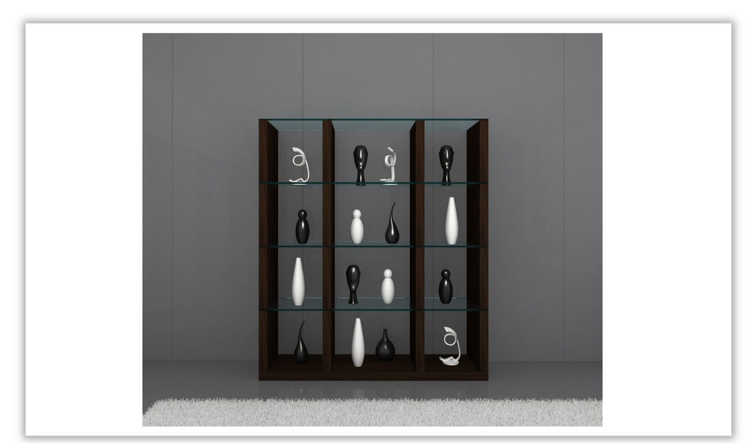 Aqua 4 Glass Shelves Wallunit - Jennifer Furniture