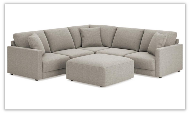 Ashley  Katany 5-Piece L-Shape Modular Sectional Sofa in Shadow Gray