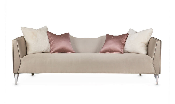 AICO Linea Matching Sofa Metallic Silver Mist