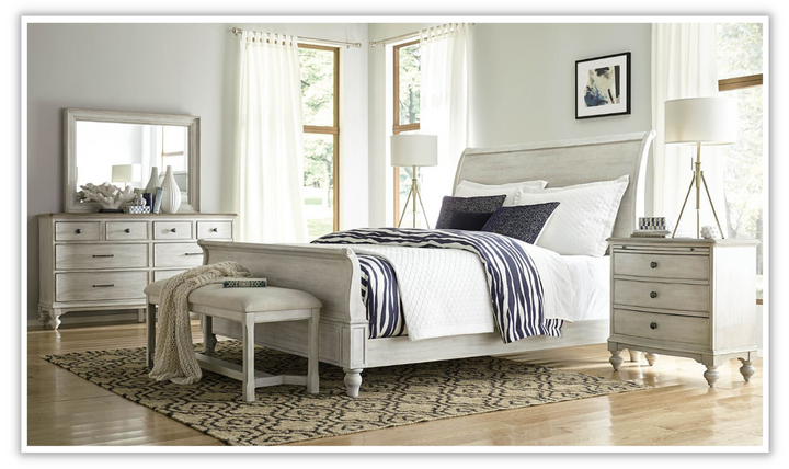 LITCHFIELD HANOVER SLEIGH BED-Beds-Jennifer Furniture